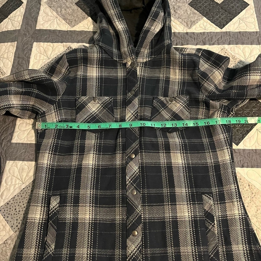 Kuhl Kleo hoodie‎ Shacket blue plaid women’s size small - Picture 9 of 11